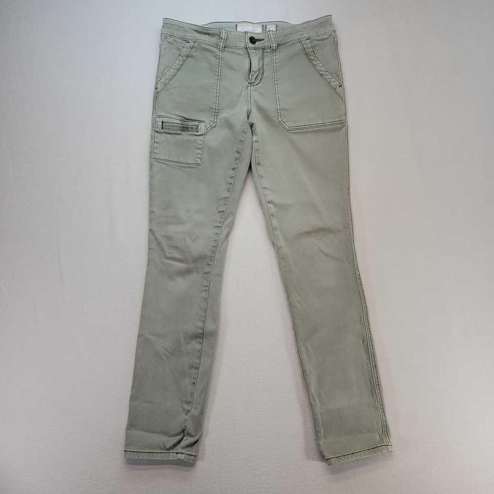 Anthropologie Hei Hei Pants Womens 28 Sage Green Straight Utility Pant